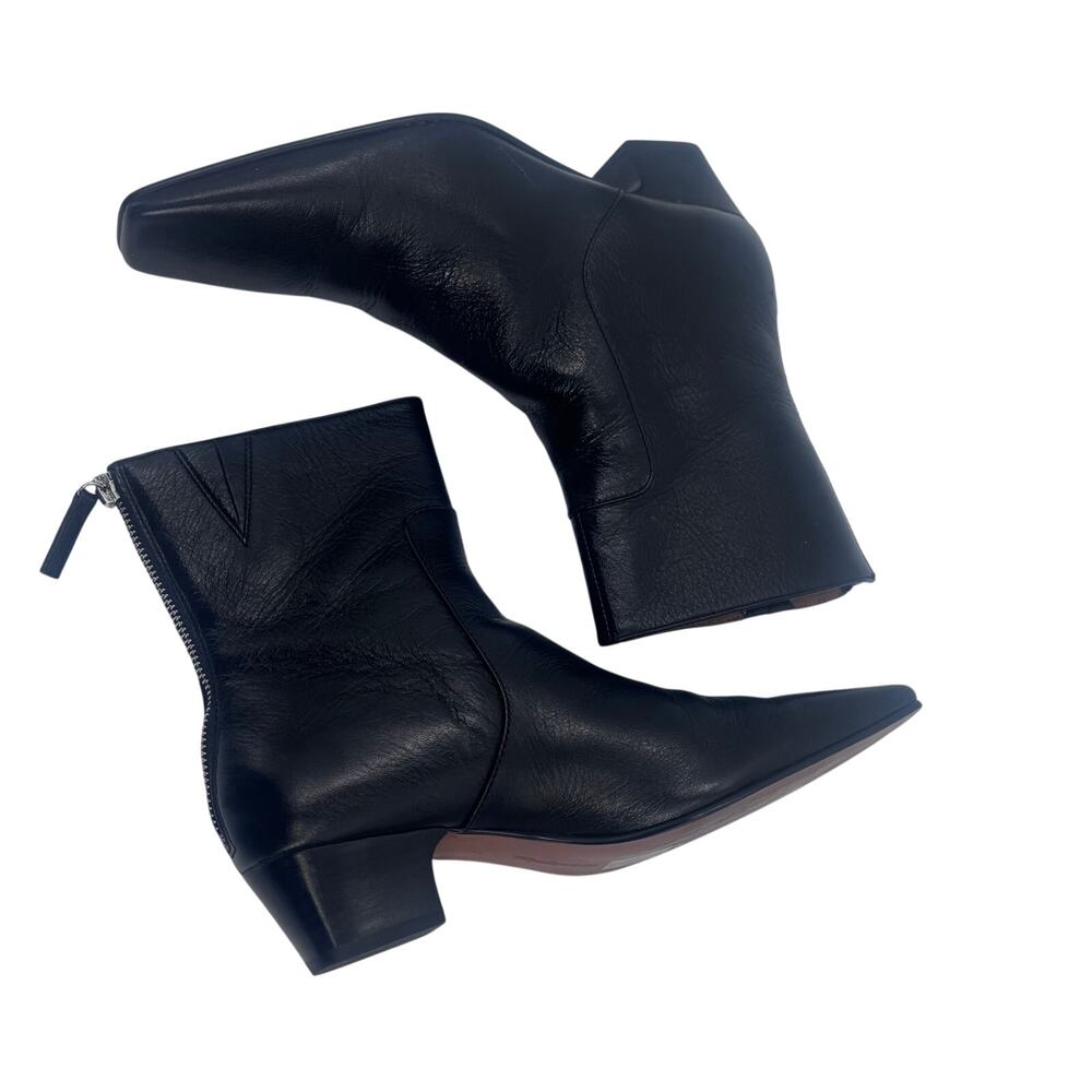Madewell Women's The Lexie Ankle Boot Square Toe Comfort Leather Black Size 7 - Picture 4 of 8